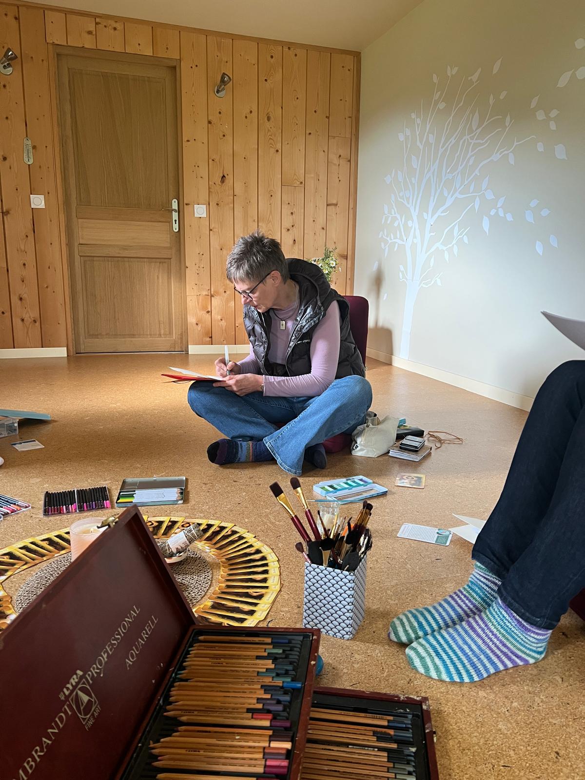 Gemeinsamer Workshop bei Les Granges de la Hulotte