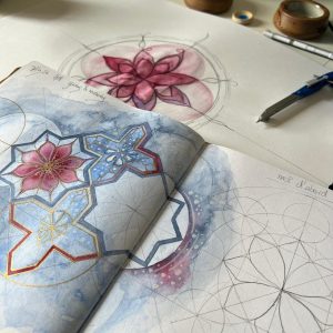 créativité, géométrie sacrée et aquarelle